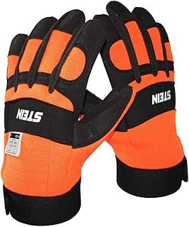 Stein 3 Sizes Forestry Protective Chainsaw Gloves With Left Hand Protection (Size 9)
