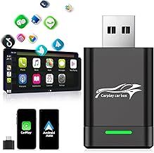 Wireless Carplay Adapter & Android Auto Wireless Adapter, 2 in 1 Auto Car Play Wireless Dongle for OEM Wired Carplay Android Auto Car, Compatible with Cars from 2016 & iPhone iOS 10+ Stable Control