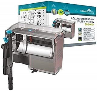 allpondsolutions 800 L/H Aquarium Hang On Back Fish Tank Filter with 5w UV Steriliser - Small Nano Mini Waterfall Filter