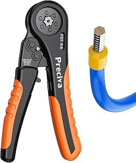 0.08-10mm² Crimping Plier, AWG28-7 Self Adjustable Hexagonal Ferrule Crimping Tool, Ratchet Bootlace Ferrule Wire Crimping Plier, Hand Crimper Plier Wire Terminal Crimping Tool