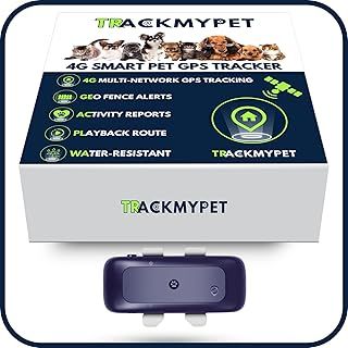 TrackMyPet 4G GPS Smart Cat & Dog Tracker I IOS & Android I Global Coverage I Locate Instantly! | Virtual Fence Alerts! | Search & Playback Pawprints!