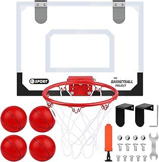 Dreamon Mini Basketball Hoop for Kids | Wall Mounted Basketball Hoop Includes Basketball and Net | Indoor Outdoor Sport Games for Boys Girls