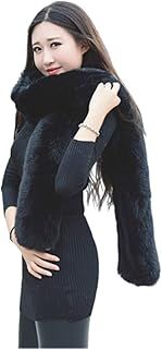 LDFWAY Long Faux Fur Scarf Wrap Stole Shawl Shrug Men Women Winter Warm Collar Scarves