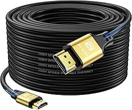 jojobnj 4K HDMI Cable 20m, High Speed HDMI 2.0 Cord 4K@60Hz 18Gbps, Ultra HD,Ethernet Audio Return,Video 4K,1080p,3D,Arc, HDR Compatible with Xbox,PS5/PS4,HDTV,Laptop ect(Red)