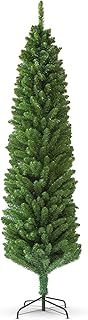 Slim Christmas tree - Green Artificial Christmas Tree with 420 Branch Tips – slim pencil Christmas trees with Metal Stand (Green, 5ft)