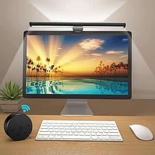 OOWOLF 16" Monitor Light Bar - CRI≥95 Dimmable Desk Lamp 3 Color LED Monitor Light with Backlight Remote Controller, Neutralize Blue-ray Computer Monitor Lamp for Eyes-Care, E-Reading
