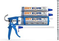 Dryzone Damp Proofing Cream Kit (Pack of 3 DPC Cream + Cox Mastic Gun & Drill Bit) High-Strength, BBA & WTA Approved Rising Damp Treatment