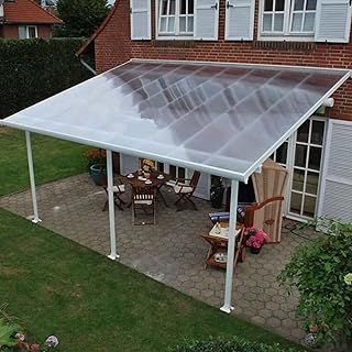 Polycarbonate Roofing Sheet,Clear Acrylic Plastic Sheet,Daylighting Panel,Roofing Cladding,UV Protection Rainproof Roof Cover,for Greenhouses,Sheds,Carports,Huts,Kennels (0.6x2m)