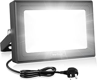 MEIHUA LED Floodlight 35W, Flood Lights Outdoor 3000LM Super Bright 6500K Daylight White IP66 Waterproof Work Lamp for Home Lighting Garden Garage Workshop Job Site Light 1M Wire with UK Plug