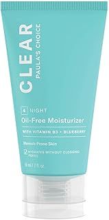 Paula's Choice CLEAR Oil Free Moisturiser - Lightweight Hydrating Night Cream - Reduces Blackheads & Enlarged Pores - Suitable for Acne Prone Skin - with Niacinamide - Combination to Oily - 60 ml
