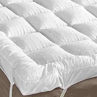 New Double Bed Size Microfibre Mattress Topper,** New 3D Massage Bubbbles Fabric**, Box Stitched, 230 TC Cover & Elasticated Corner Straps