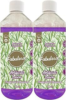 Fabulosa 4 in 1 Disinfectant and Deodoriser, Pet & Dog Friendly Artificial Lawn & Grass Cleaner, Urine Cleaner and Moss Growth Killer, Makes 100L, 1L, 2 Pack, Lavender