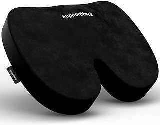 Supportiback Premium Memory Foam Seat Cushion – Long-Lasting Comfort for Office Chair, Car Seat, and Home – Office Chair Cushion, Memory Foam Seat, Coccyx Cushion, Tailbone & Sciatica Pain Relief
