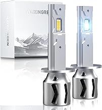 H1 Led Headlight Bulb, 6500K Cool White, 60W 26000LM Headlight Bulb with Fan, No Adapter Required, Plug and Play Easy Installation, Pack of 2 (H1)