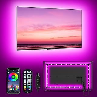 MATICOD LED Lights for TV, 4M TV Lights for 45-60in TVs, Music Sync Color Changing RGB Tv Backlight Strip Lights with Remote and App Control for Christmas Gameing Room Decoration