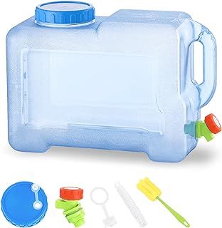 Amazing Tour Plastic Water Container with Tap, 12L Portable Outdoor Camping Water Storage Carrier Jug Water Tank for Camping, Fishing, Hiking, Self-Driving Tour, Emergency Drinking Storage Kettle