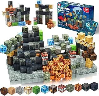 Goody King Magnetic Blocks for Toddlers Toys, Build Magnetic Dark Castle Set - Magnetic Construction Cube - Montessori Sensory Toys for Kids Toddlers Ages 6 7 8 9 10 Girls Boys