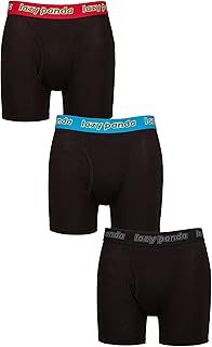 SockShop Lazy Panda Men’s Bamboo Boxer Shorts, Soft and Breathable Boxers, Label-Free Underwear for Everyday Comfort, Environmentally Friendly, Multipack of 3