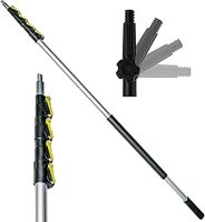 DOCAZOO Telescopic Pole for Cleaning - Window Cleaning Kit, Ceiling Cleaning, Feather Duster, Snow Removal, Window Squeegee, High Reach Indoor & Outdoor Kit - (24 Ft Extension Pole)