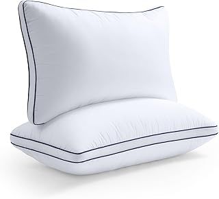 BedStory 2 Pack Sleeping Pillows, Bed Pillows Down Alternative Hypoallergenic Pillows with Microfiber Filling for Side/Back/Stomach Sleeper, Pillow for Neck Pain Suffers Washable (Blue 42X70CM)