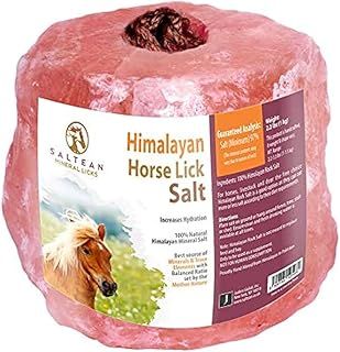 Horses Lick Natural Pink Salt, Natural shape salt with strong hanging Rope | Suitable for all Animals | 1kg "Salt Range Pakistan"