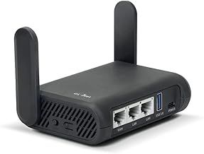GL.iNet GL-A1300 (Slate Plus) Wireless VPN Encrypted Travel Router– Easy to Setup, Connect to Hotel WiFi & Captive Portal, Phone Tethering, Range Extender, Assess Point, Pocket-Sized, Open Source, NAS