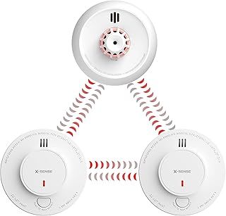 X-Sense Wireless Interlinked Smoke Alarms and Heat Alarm Scotland Bundle, 1 Heat Alarm & 2 Smoke Alarms, Sealed 10-Year Lithium Battery, EN 14604 Standard and BS 5446 Compliant, Link+ Series, HS21