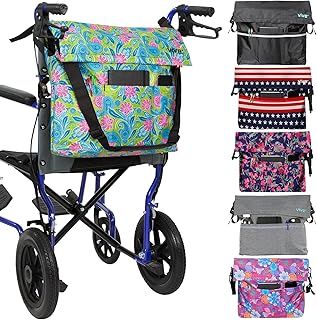 Vive Wheelchair Bag - Wheel Chair Mobility Scooter Storage Tote Accessory for Carrying Loose Items and Accessories - Travel Messenger Backpack for Men, Women, Handicap, Elderly - Accessible Pouch