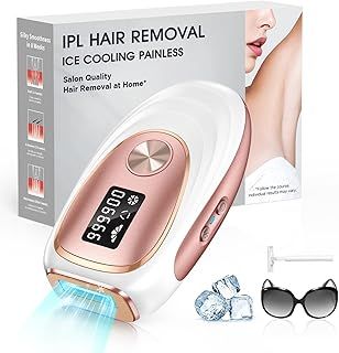 Haarlosy IPL Hair Removal Device - Painless Salon Quality Results at Home & Long Lasting Smoothness, Laser Hair Removal Device for Women and Men, Face, Bikini Line and Body, 5 Levels, Bright Rose
