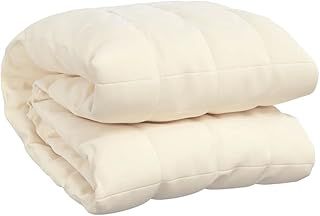 vidaXL Weighted Blanket in Light Cream - 10kg Single Size with Hypoallergenic Filling, Comfortable Fabric and Convenient Internal Loops - Ideal for Improved Sleep