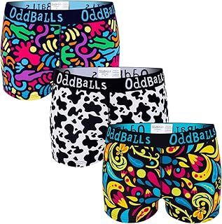 OddBalls | Womens Boxers Shorts Multipack | 3 Pack | Womens Underwear | Knickers | Cotton Boxers | Elastic Waistband
