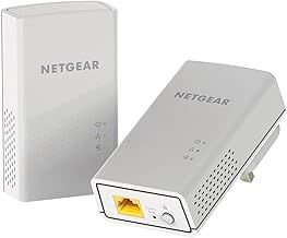 NETGEAR PL1000-100UKS PL1000 Powerline 1000 Mbps 1 Gigabit Ethernet Port Adapter, Homeplug Access Point, White