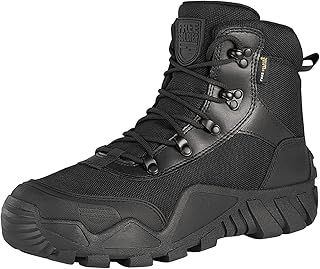 FREE SOLDIER Mens Military Boots mid-top Combat Tactical Boots Lace Up All Terrain Shoes for Hiking, Hunting, Working, Walking, Climbing