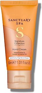 Sanctuary Spa Hand Cream Shea Butter, Vegan and Cruelty Free, 30ml, Orange