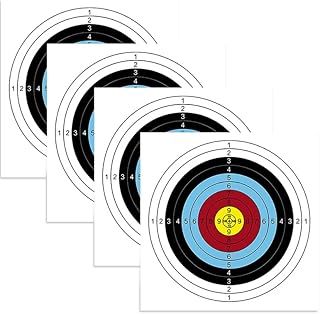 Archery Target Face - 40x40cm Full Ring Arrow Bow Shooting Practice Target Paper, 40 Sheets, Adult & Kids