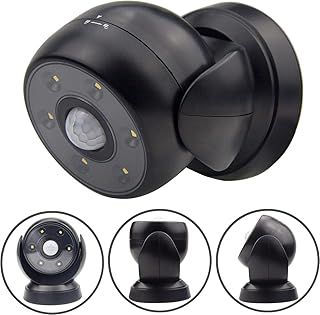 Battery Motion Sensor Spotlight Wireless Floodlight Outdoor Front Door Security Spotlight Waterproof Compact Spotlight Rotatable Wall Down Light for Driveway Hallway, 200 Lumens