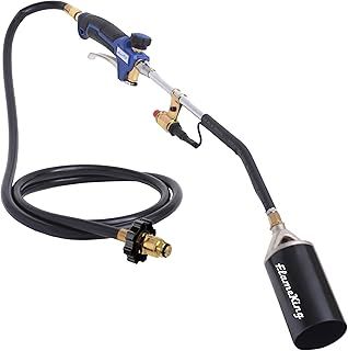 Propane Torch Kit Heavy Duty Weed Burner, 340,000 BTU with Piezo Igniter (Self Igniting), with 6 ft Hose Regulator Assembly