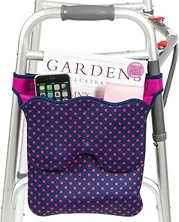 Walker Zimmer Frame Bag, Scoot-About Bag (Pink Dots)