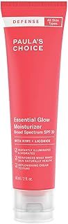 Paula’s Choice DEFENSE Glow Moisturiser SPF 30 - Mineral Day Face Cream Hydrates & Protects Against Pollution - Skin Brightening & Nourishing with Argan Oil - All Skin Types - 60 ml