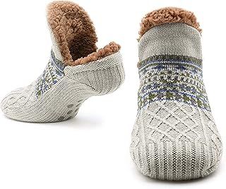 Slipper Fluffy Socks for Women Men Heat Holding Sock Knitted Socks Wool Sherpa Fuzzy Bed Slippers One Size Non Slip