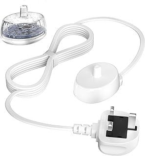 for Oral B Electric Toothbrush Charger, UK Plug for Braun Pro 3, Vitality Pro, iO3, iO4, iO5, iO6, Junior Kids, Genius X, Vitality 100, Pro 600, Inductive Waterproof Type 3757 Base