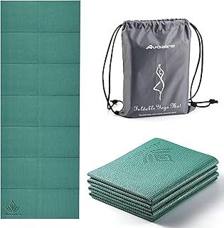 Avoalre Travel Yoga Mat Non Slip Foldable Portable Gym Mat Fitness Training Pilates Exercise Mat Workout for Women Men