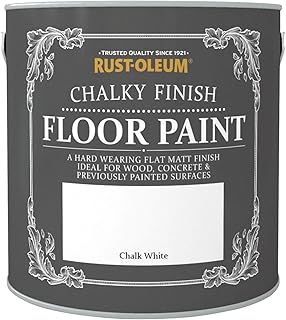 Rust-Oleum White Scratch-Resistant Floor Paint in Matt Finish - Chalk White 2.5L