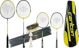 Carlton Nano Deluxe Tournament Family Badminton Set, inc 2 Adult, 2 Junior Rackets, Net, Posts, Carry Bag & 3 Shuttles