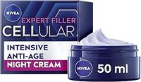 NIVEA Hyaluron Cellular Filler Anti-Age Night Cream (50ml), Night Cream for Women with Hyaluronic Acid and Magnolia Extract, Anti Wrinkle Night Cream, Night Face Cream