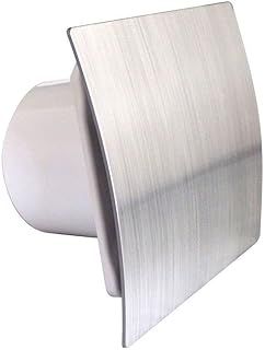 Bathroom Extractor Fan 100 mm / 4" Brushed Chrome Finish Front Panel - Humidity Sensor