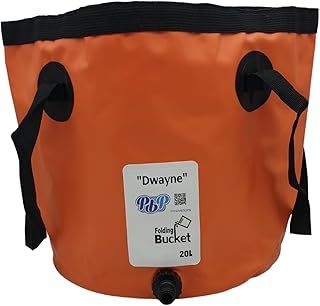 Folding Bucket 20L - "DWAYNE" With Quick Hose Connector (Orange)