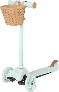 Mini Cruiser Scooter With Toy Basket For Kids | Kids Push Scooter With Adjustable Height Handles | Childrens Balance 3-Wheeled Scooter | Kick Scooters For Kids Aged 2-7