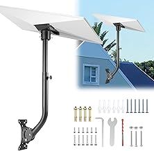LIROPAU Starlink Gen 3 Mount, Starlink Gen 3 Wall Mount, Starlink Mounting Kit Gen 3, Starlink Long Wall Mount for Starlink Internet Kit Satellite, Starlink roof Mount with Starlink V3 Pipe Adapter