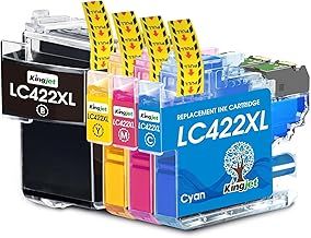 KINGJET LC422XL Ink Cartridges for Brother LC422XL LC422 LC-422XLVAL Ink Cartridges Multipack for Brother MFC-J5340DW MFC-J5345DW MFC-J5740DW MFC-J6540DW MFC-J6940DW Printer, 4 Pack